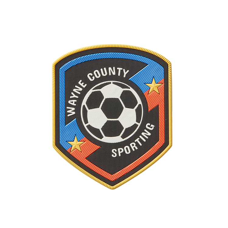 FOOTBALL SPORTS EMBLEM TPU FOR APPAREL